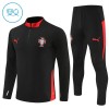 Portugal Trenings Collegegenser 2025-26 Kvart-Zip Svart - Barn